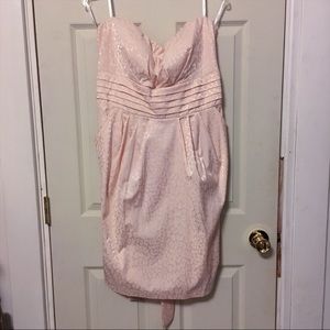 Strapless pink shimmer dress NWT